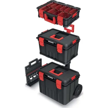 Sada kufrů C s kolečky, 4 kusy, černá