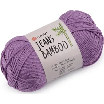 Galanterie Pletací příze Jeans Bamboo 50 g, barva 17 (116) fialová lila