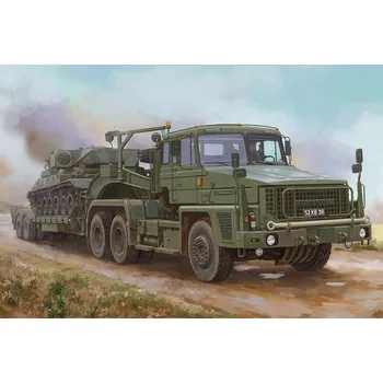 Plastikový model Scammell Commander with 62 tonne Crane Fruehauf semi-trailer - Hobby Boss 85527