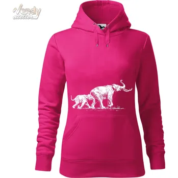 Pánská mikina Mikina - Slon Barva: Purpurová (40), Velikost: XS, Střih: Dámské