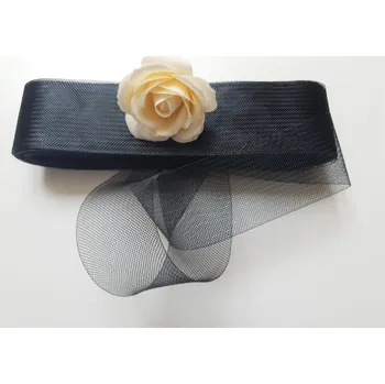 Stuha Modistická krinolína černá Šíře: 5 cm