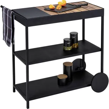 Wenko Servírovací vozík z kovu a akáciového dřeva MIRO