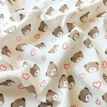 Prem plenková osuška Medvídek srdíčko růžové 90x100 cm (Osuška pro kojence)