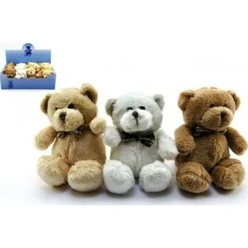 plyšák Teddies plyšový Medvídek s mašlí, 12 cm