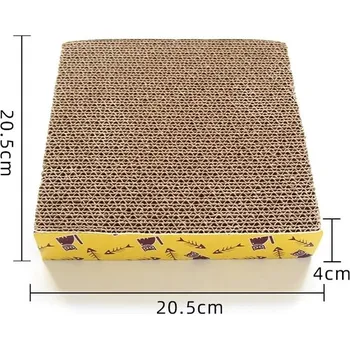 Kočičí škrabadlo s vlnitým kartonem pro ochranu nábytku - CW013-čtverec