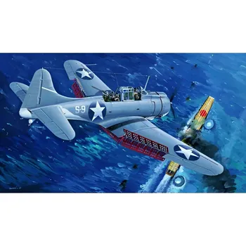 Plastikový model US Navy SBD-3 Dauntless Midway - Trumpeter 02244