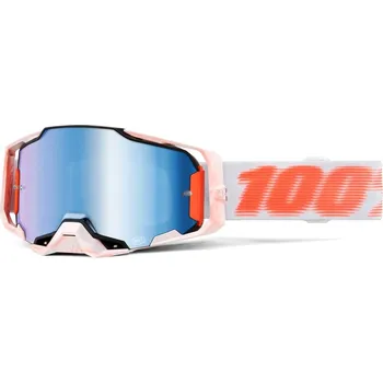 Motocyklové brýle Armega 100% - usa , brýle tubular - červené plexi