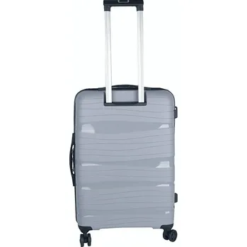 Plastový (polypropylen) středně velký kufr VIAGIO, obsah 60 l šedý