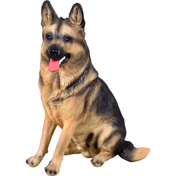 Zahradní dekorace Pes Vlčák sedící 12x16x22cm