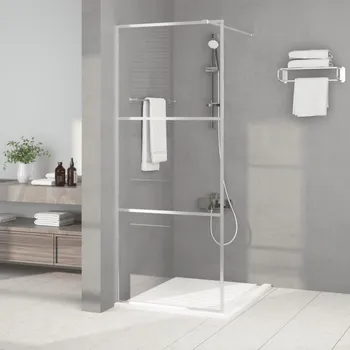 vidaXL Sprchová zástěna walk-in 80 x 195 cm čiré ESG sklo [151023] Barva: Stříbrná