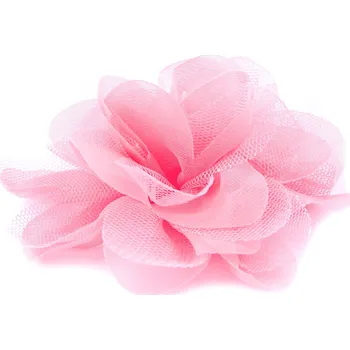 Šifónový květ Ø8 a 9 cm, barva 15 (8 cm) růžová sv.
