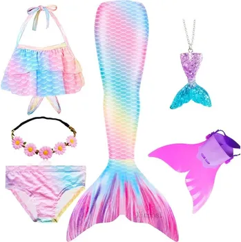 Karnevalový kostým Dětský kostým a plavky - mořská panna s monoploutví (vel. od 3 do 12 let) Barva: GB15 Package 2, Velikost: 110 (3-4 roky)