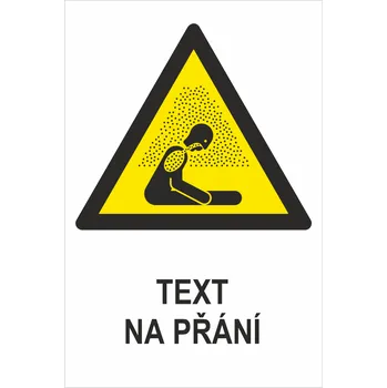 Značení Dusivé prostředí ISO 7010 - Váš text samolepící PVC fólie 150 x 100 mm