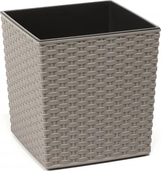 Květináč Lamela Juka Eco Wood Rattan 25 x 25 x 26 cm