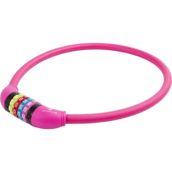 Zámek na kolo Zámek spirálový M-WAVE DS 12.6,5 S - růžový