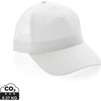 Čepice 5 dílná síťovaná kšiltovka Impact ze 190g rec. bavlny AWARE™ - Bílá, Firemní dárkové předměty s vlastním potiskem
