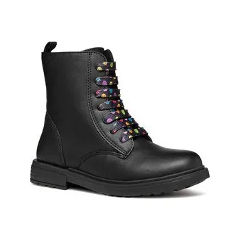 Dámská obuv Kozačky Geox Jr Eclair J049QD 0003W C9240 S Černá 29