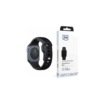 Chytré hodinky 3mk Silicone Watch Strap pro Apple 42/44/45/49 mm Black
