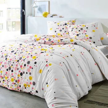 Povlečení Blancheporte Povlečení Bublinky, zn. Colombine bílá napínací prostěradlo 90x190 cm