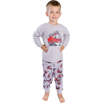 Chlapecké pyžamo Chlapecké pyžamo Betty Mode šedé hasiči