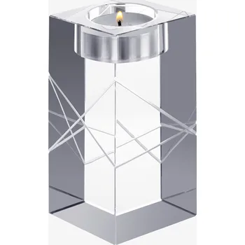 Sklenice Preciosa Skleněný svícen Kubism z českého křišťálu Preciosa, velký