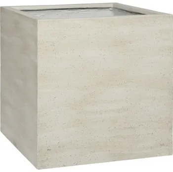 Květináč Block Beige Washed M - V 40 cm / D 40 cm