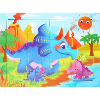 Puzzle Dřevěné puzzle pro nejmenší (M) - TRICERATOPS (Značka: SKXNIER)