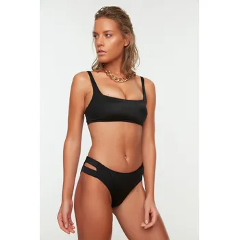 Dámské plavky Bikiny spodní díl Trendyol Cutout Trendyol černá 1476032