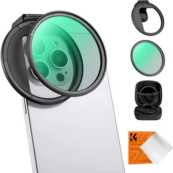 K&F 67MM, magnetic phone holder, with 67MM magnetic CPL filter, high-definition lens, coating, water