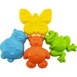 Teddies Bábovky na písek zvířátka 4 ks 12x10x8 cm