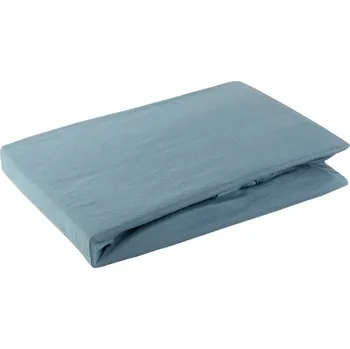 Jersey napínací prostěradlo GOLD modrá, různé rozměry, 100% bavlna, MyBestHome Rozměr prostěradla: na matraci 140x200 cm + 30 cm