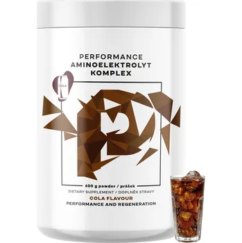 Aminokyselina Performance Amino Electrolytes Complex, EAA + Elektrolyty, 600g Příchuť: Cola Komplex 12 aminokyselin EAA + Elektrolyty pro doplňování během sportu, doplněk stravy