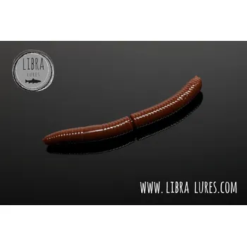 Umělá nástraha Libra Lures FATTY D'WORM 75 Brown 038 (Krill)