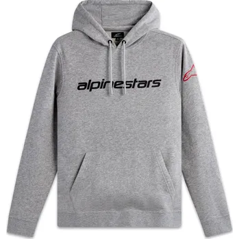 Pánská mikina Mikina WORDMARK HOODIE 3, ALPINESTARS (šedá/červená/černá) (Velikost: XL)