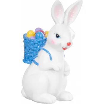 Velikonoční dekorace Strend Pro Velikonoční zajíček s košíkem, polyresin, MagicHome | S-8091598