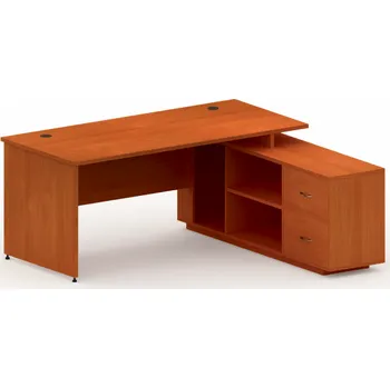 Psací stůl Kancelářský stůl se skříňkou MIRELLI 160x160 cm, pravý, třešeň