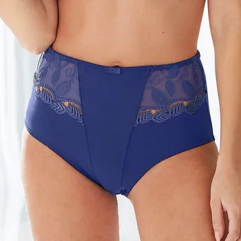 Kalhotky Blancheporte Sada 2 stahujících kalhotek Rima zn. Confidence Lingerie® z mikrovlákna a krajky modrá 46/48