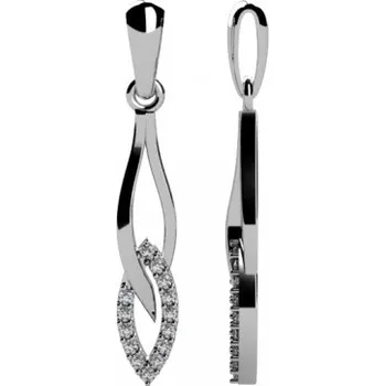 Přívěsek Couple, Elegantní přívěsek Emma, bílé zlato se zirkony, 585-68-2-0565.1B00.0.00.001.23