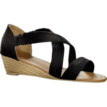 Dámské sandále Sandály v semišovém vzhledu černá 40