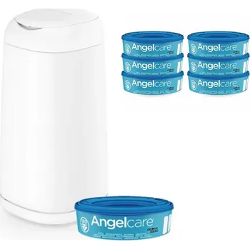 teploměr do vody pro miminko ANGELCARE Koš na pleny Dress Up + 1 kazeta + náhradní kazety 6 ks