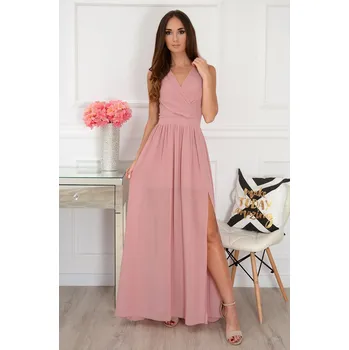 Dámské šaty Lehké šifonové šaty, Pudrově růžové Velikost: 40