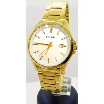 Módní doplněk FOIBOS Dámské ocelové čitelné zlatcené hodinky 5ATM FOIBOS CK3L08.2 (FOIBOS Dámské ocelové čitelné zlatcené hodinky 5ATM FOIBOS CK3L08.2)