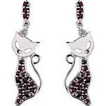 Granát Turnov Český granát náušnice kočka