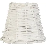 Bílé ratanové stínidlo - Ø 14*12 cm / E27