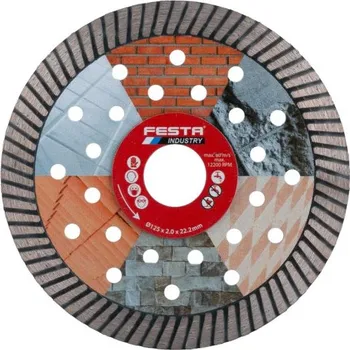 Řezný kotouč 125mm PROFI turbo diamant. kotouč FESTA INDUSTRY 21205