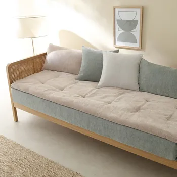 Povlak na polštářek Blancheporte Dlouhý žinylkový polštář na pohovku hnědošedá 60x180 cm