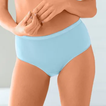 Kalhotky Blancheporte Sada 3 kalhotek maxi z pružné bavlny nebes. modrá+korálová+levand. 42/44