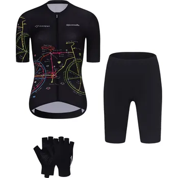 cyklistický dres RIVANELLE Cyklistický mega set - MAAPPI DARK LADY - černá