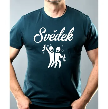 Pánská móda Svědek. Bílý tisk - Pánské tričko Basic - Nejoblíbenější - 2XL