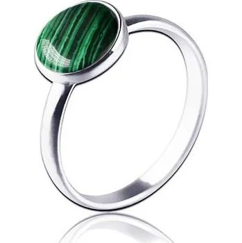 Prsten NUBIS® Stříbrný prsten Malachit - velikost 62 - NBP93-62